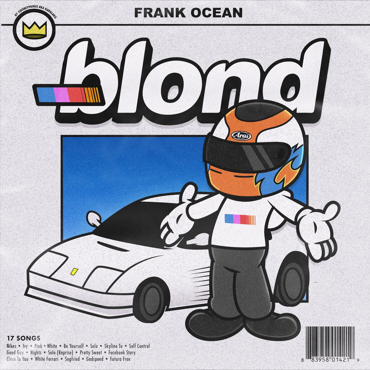 "WHITE FERRARI" Art Print